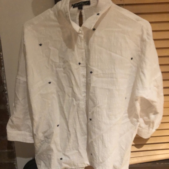 white star print button down - Picture 2 of 3
